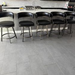 Faux Leather Barstools 