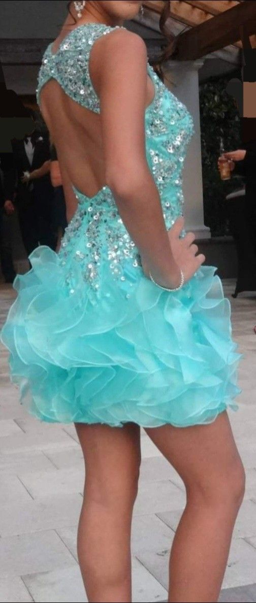 TEAL EVENING/HOMECOMING DRESS