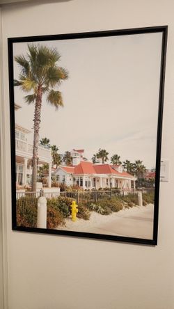 Beach house canvas photo