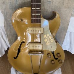 Rare Original ES 295 Gold Gibson Guitar W Case