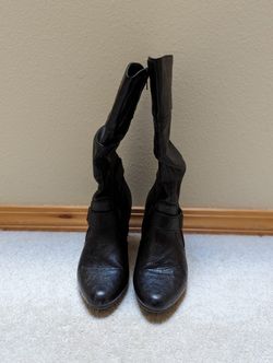 Womens Black Heal Boots