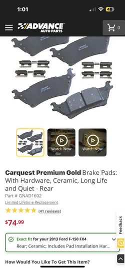 Brake Pads/2013 FORD F150