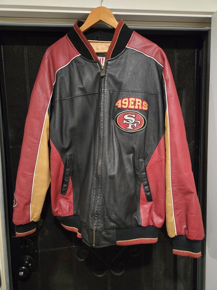 Vintage Leather San Francisco 49ers Jacket