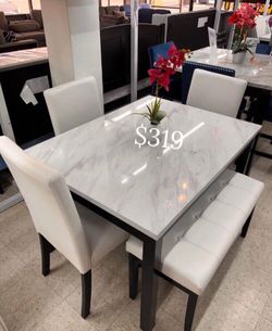 Beautiful! 5-pc table set with bench