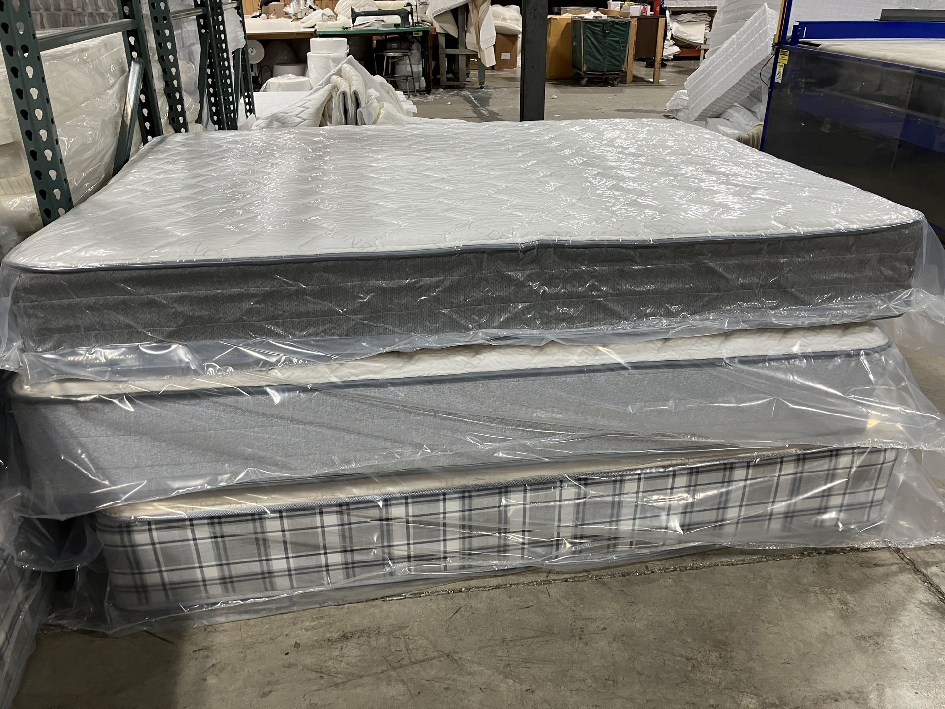 New Mattresses, Boxprings And Metal Frame. All Sizes Available. Excellent Quality Affordable Prices. Twin At $99. Hablamos Español.