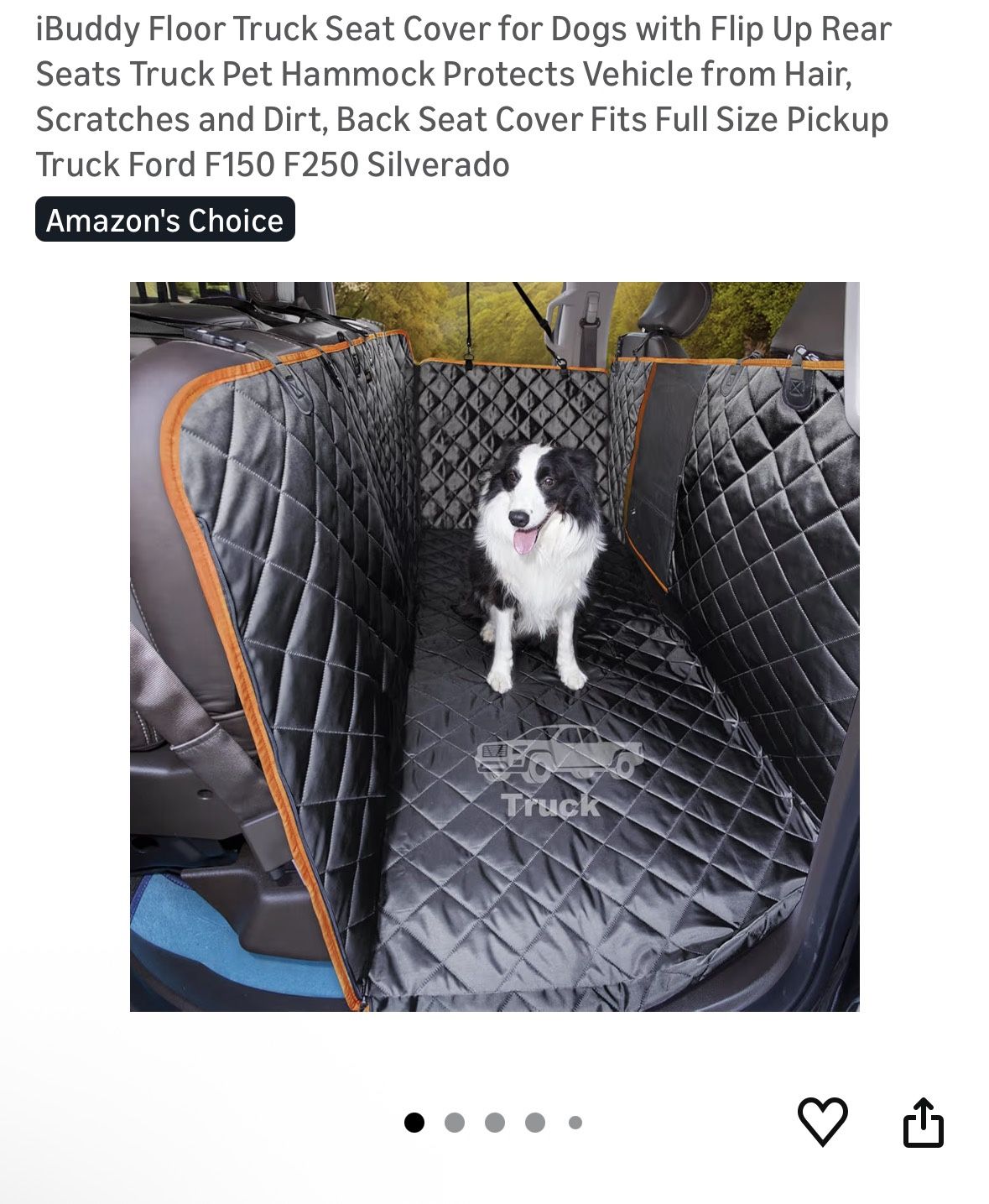 Truck Seat Cover for Dogs