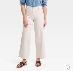 NEW | Women's High-Rise Sailor Wide Leg Ankle Jeans - Universal Thread 