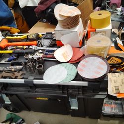 DeWalt Box With Tons Of Hand Tools And Sand Paper Over $500 Value Only $200!