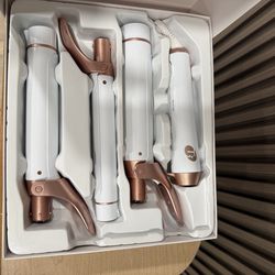 T3 Twirl Trio Curling Iron – 3 Barrels, White/Rose Gold, New