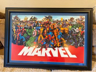 Marvel framed poster