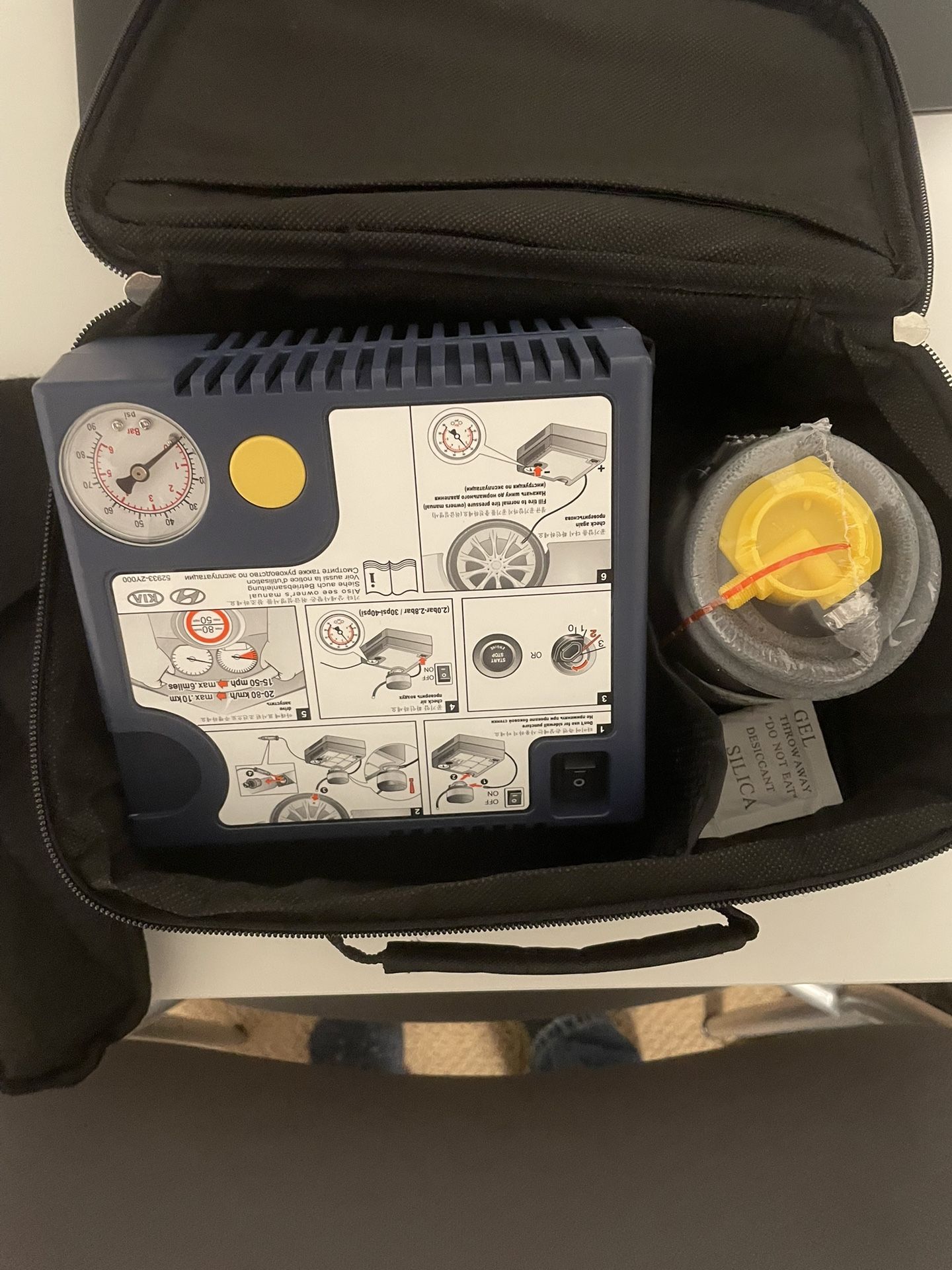 Hyundai/Kia emergency flat tire mobility kit