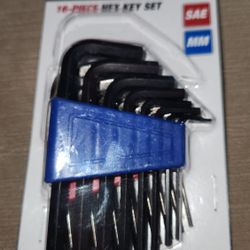 Hyper Tough 16pc Hex Bit Set Sae And Metric 