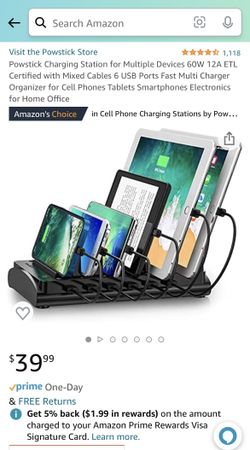 Powstick Charging Station for Multiple Devices 60W