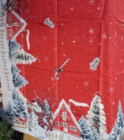 Christmas Fabric Tablecloth (2 Avail)