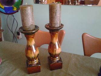 Bases para velas de ceramica grande.