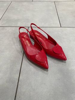 Kate Spade Lover Pointed Toe Slingback Flats Red Sz 7