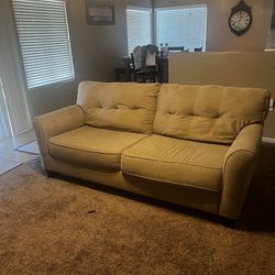 Tan Love Seat And Sofa 