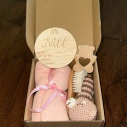 Baby Girl Hello World Baby Shower Gift Set