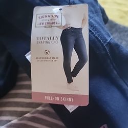 Women's Levi Signature Gold Size 4, LW27 x L28 Pull On Skinny 
