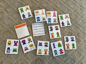 Vintage "Candy Goofs" / Candy Monster Sticker Sheets (Lot of 12 Sheets)