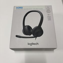 Logitech H390 Headphones and Wireless Keyboard W Mouse