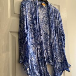 2xl Tie Die Shrug  Lightweight 