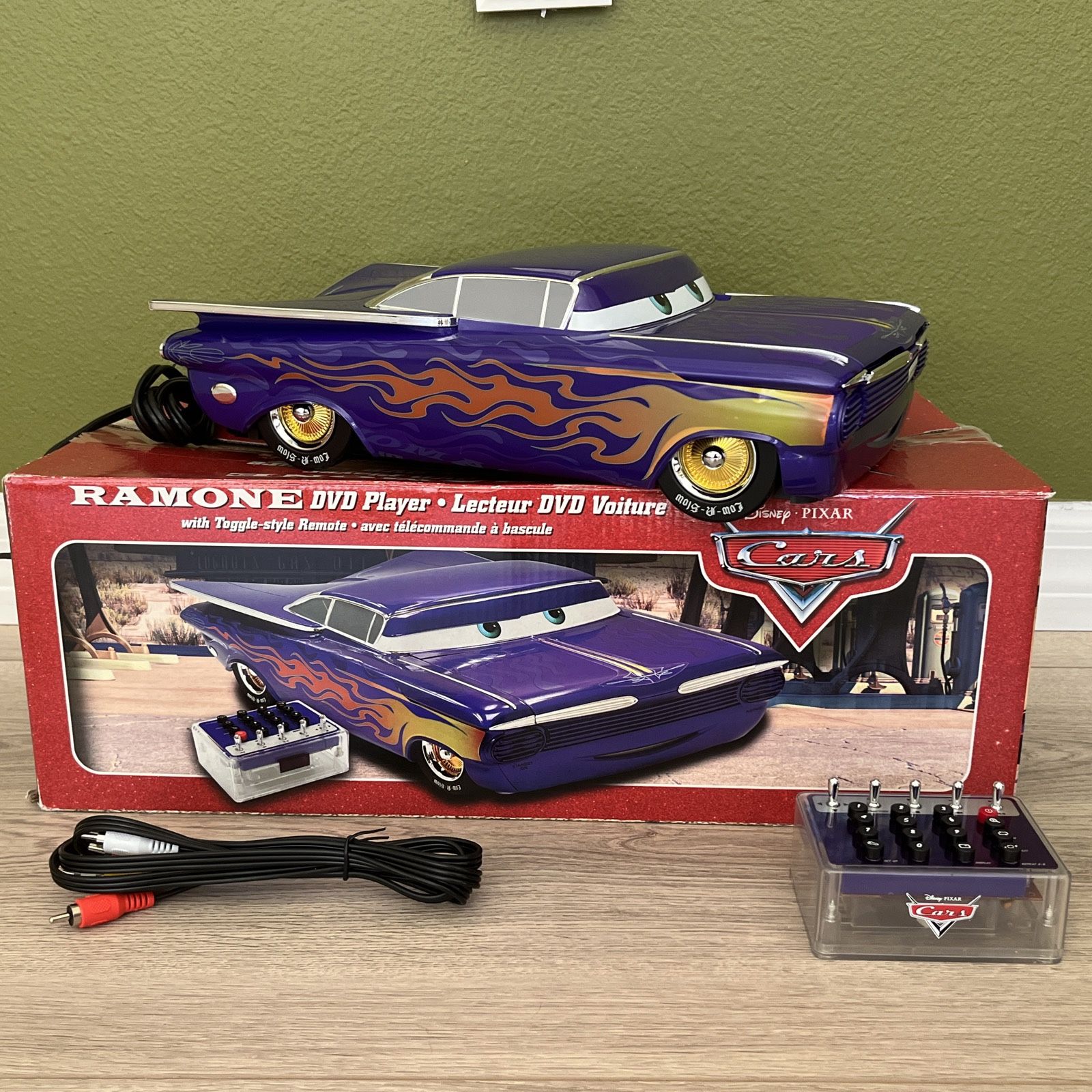 Disney Pixar Cars Ramone Low Rider DVD Player with Remote & Cables