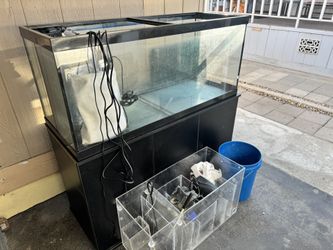 120 Gallon Tank With Aquarium Stand And Stump Tank, Etc 