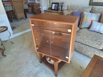 Lighted Wood/glass Display Case (2)