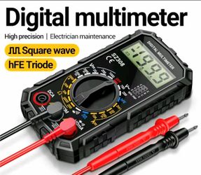 Digital Multimeter LCD Voltmeter Ammeter Ohmmeter Volt AC DC Tester Leads Meter