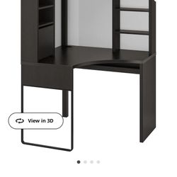 IKEA Black Corner Workstation 