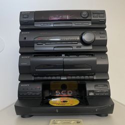 Vintage Sony Compact Disc Deck Receiver Model HCD - D270 Cd Player Radio Am/Fm Tape