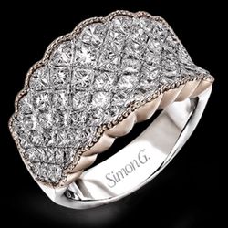 Simon G. RIGHT HAND RING IN 18K GOLD MR2349 SIZE 6.25