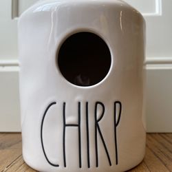 Rae Dunn Artisan Collection 8" Magenta CHIRP Bird House Long Letters. The bird house is in great shape and appears to have been bought but never actua