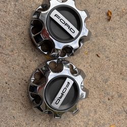 2 Rear Center Caps Ford F250 F350 19-25