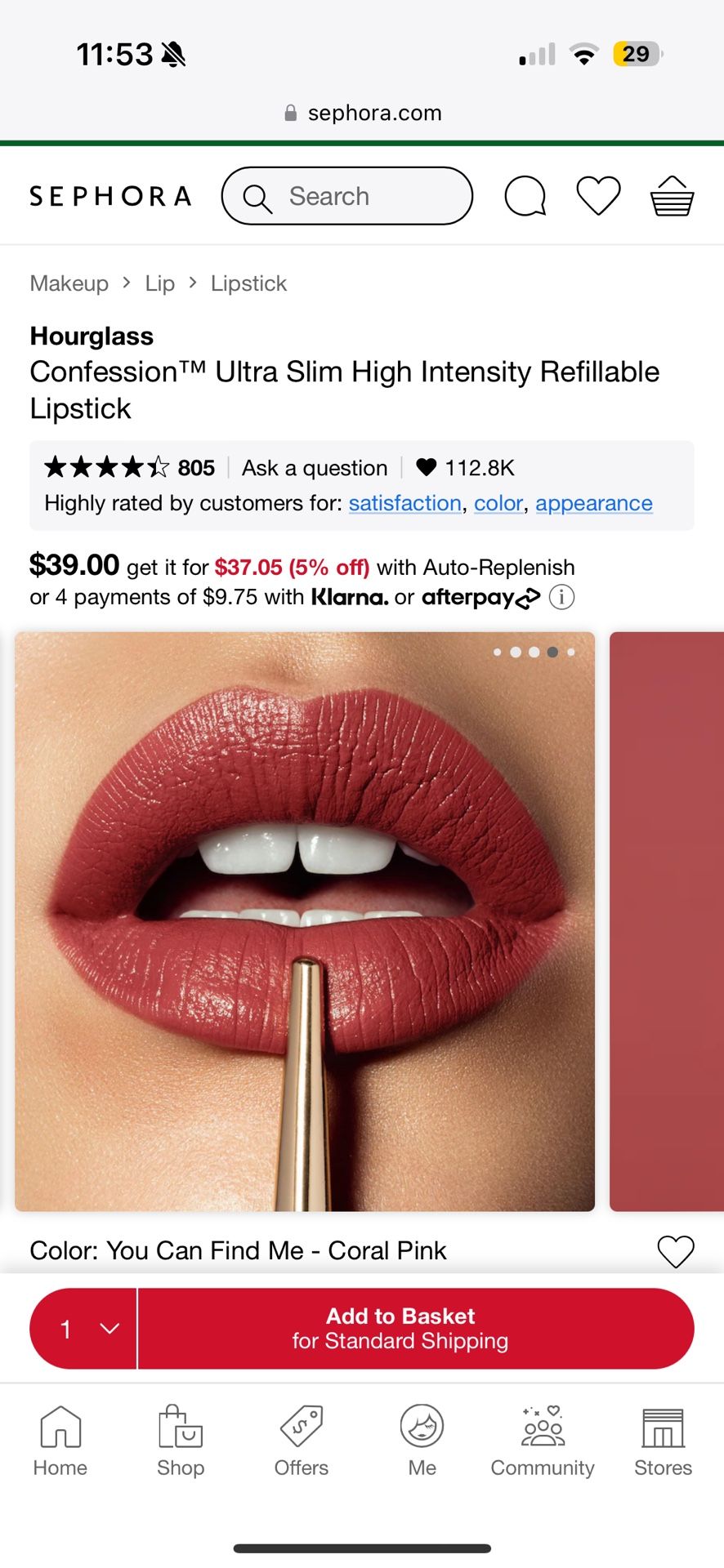 Hourglass Confession™ Ultra Slim High Intensity Refillable Lipstick