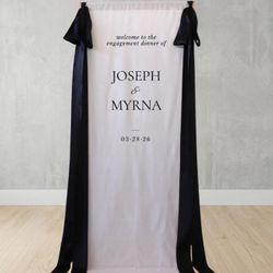 Personalized Linen Signs For Special Occasions Like Weddings Baby Showers 