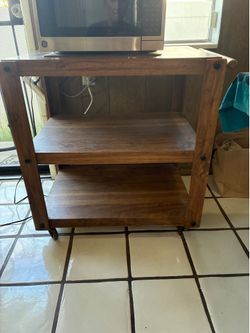 Wood Kitchen Utility Cart