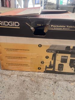 RIDGID 10” Portable Table Saw with Folding Scissor Stand