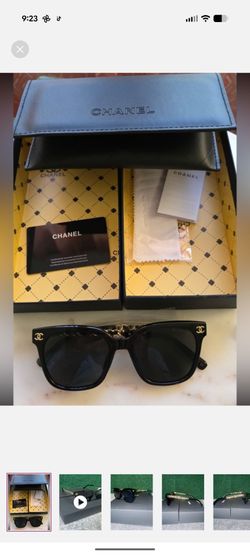 Chanel Square Sunglasses with Gold CC Logo