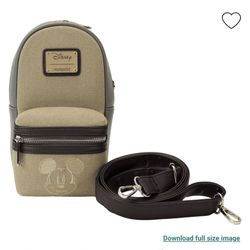 Loungefly Mickey Crossbody Canvas Drink Holder