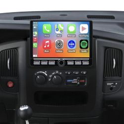 4G LTE QLED Radio for Dodge RAM 2002-2005 Upgrade,8-Core CPU Touch Screen Stereo,Wireless CarPlay & Android Auto,Support OEM Camera & Steering Wheel C