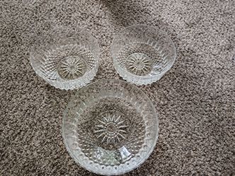 Glass serving bowls...3 pcs