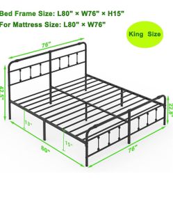 King bed frame metal