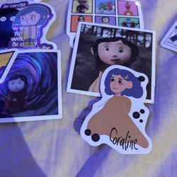 10 Pack Of Coraline Vinyl Stickers