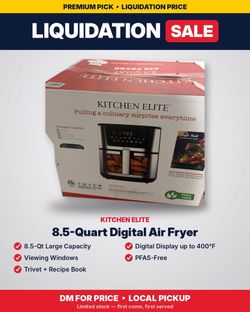 Kitchen Elite 8.5-Quart Digital Air Fryer – XL Family Size 🍗