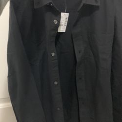 Kids Uniform Oxford Button Down Shirt - Black- Size XL (14) Boys 