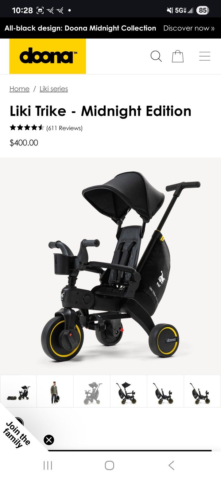 Doona Liki Trike - Midnight Edition