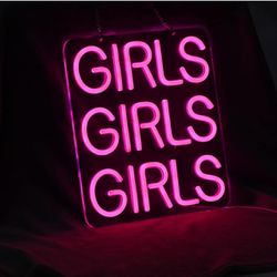 Neon Signs Girls Beer Bar Home Art Neon Light LED Neon Lights Sign with Dimmer for Bedroom Office Hotel Pub Cafe Recreation Room Man Cave Wall Sign De