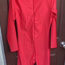 Halloween Red Full Spandex Cosplay Bodysuit Costume XXL
